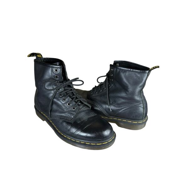 Dr. Martens 1460 Black Leather Lace Up Combat Boots Size US 9 Men / 10 Women - Picture 3 of 7